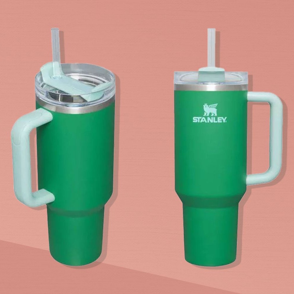 Stanley Green Tumbler with Straw
